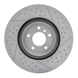 BMW 120i Brake Rotor (1) - Rear - R1 Concepts - Dimpled and Slotted - `12-`20